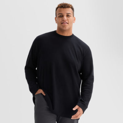 Stylus Mens Crew Neck Long Sleeve Big and Tall T-Shirt JCPenney