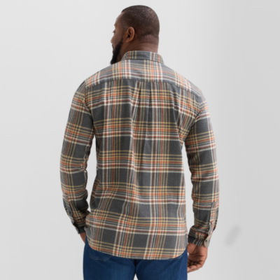 St. John's Bay Mens Long Sleeve Classic Fit Big and Tall Flannel Shirt