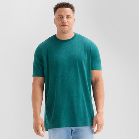 St. John's Bay Super Soft Mens Crew Neck Short Sleeve Big And Tall T-shirt In Green