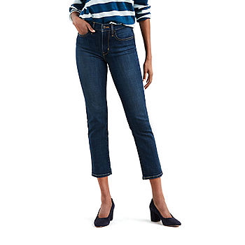 Levi's Stretch Fabric Womens High Rise 724 Straight Leg Cropped Jean,  Color: Blue Story - JCPenney