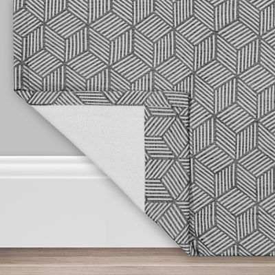 Eclipse Ambiance Geo Draft Stopper Grommet Top Energy Saving 100% Blackout Single Curtain Panel