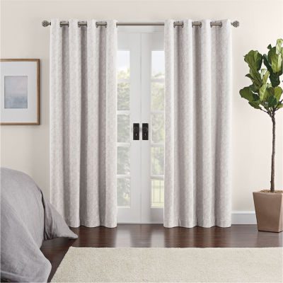 Eclipse Ambiance Geo Draft Stopper Energy Saving 100% Blackout Grommet Top Curtain Panel