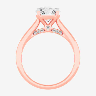 Solitaire Ring (G-H / Si1-Si2) Womens 2 CT. T.W. Lab Grown White Diamond 14K Gold Round Engagement