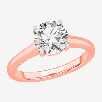 Solitaire Ring (G-H / Si1-Si2) Womens 2 CT. T.W. Lab Grown White