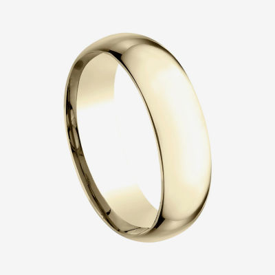 Mens 14K Yellow Gold 7MM Light Comfort-Fit Wedding Band