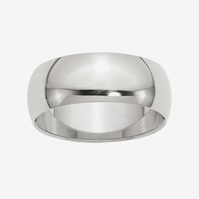 8MM Sterling Silver Wedding Band