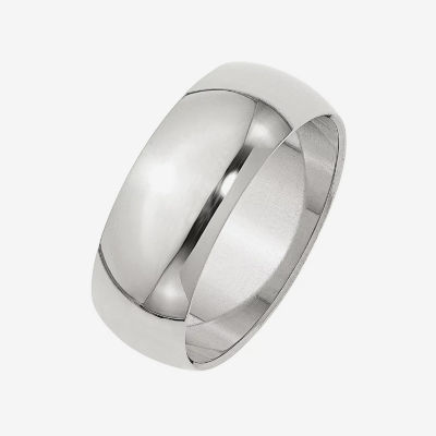 8MM Sterling Silver Wedding Band
