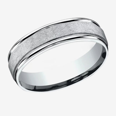 6MM 10K White Gold Wedding Band