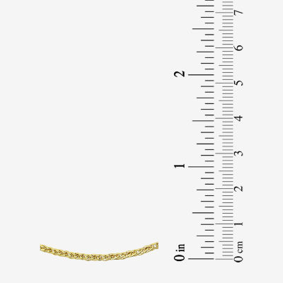 14K Gold 18 Inch Hollow Wheat Chain Necklace