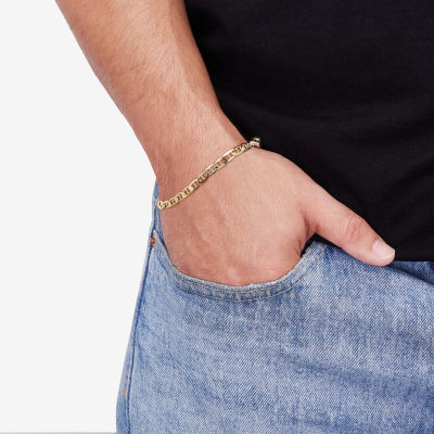 14K Gold / Inch Solid Link Chain Bracelet