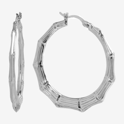 Sterling Silver 42.4mm Hoop Earrings