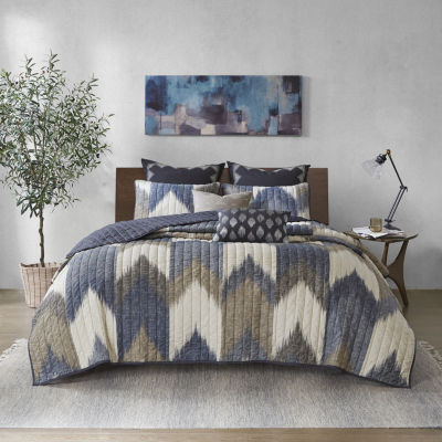 INK+IVY Alpine 3-Pc Printed Cotton Quilt Set