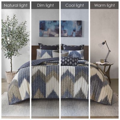 INK+IVY Alpine 3-Pc Printed Cotton Quilt Set
