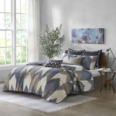 INK+IVY Alpine 3-Pc Printed Cotton Quilt Set