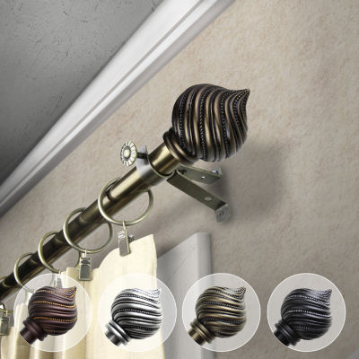 Rod Desyne Bisque 13/16" Adjustable Curtain Rod