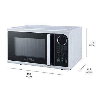  BLACK+DECKER Digital Microwave Oven with Turntable Push-Button  Door, Child Safety Lock, Stainless Steel, 0.9 Cu Ft: Home & Kitchen