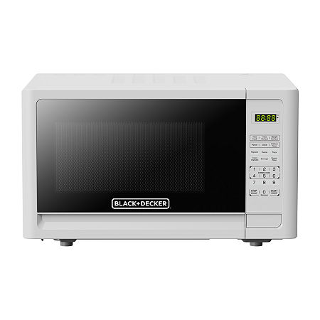 Black+Decker 1.1 Cu Ft Counter Microwave, One Size, White