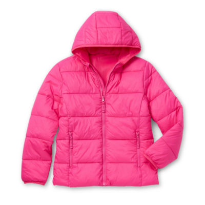 Thereabouts Little & Big Girls Hooded Packable Midweight Puffer Jacket