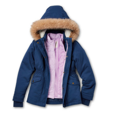 Thereabouts Removable Vest Little & Big Girls Hooded Heavyweight Parka