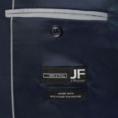 J. Ferrar Ultra Comfort Mens Big & Tall Classic Fit Navy Suit Jacket