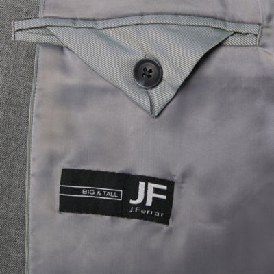 J. Ferrar Ultra Comfort Mens Big & Tall Medium Gray Suit Jacket