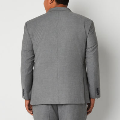 J. Ferrar Ultra Comfort Mens Big & Tall Medium Gray Suit Jacket