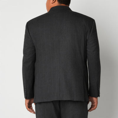 J. Ferrar Mens Big and Tall Striped Stretch Fabric Classic Fit Suit Jacket