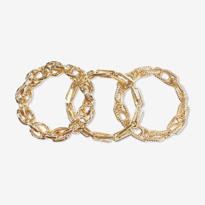 Bijoux Bar Gold Tone 3-pc. Bracelet Set