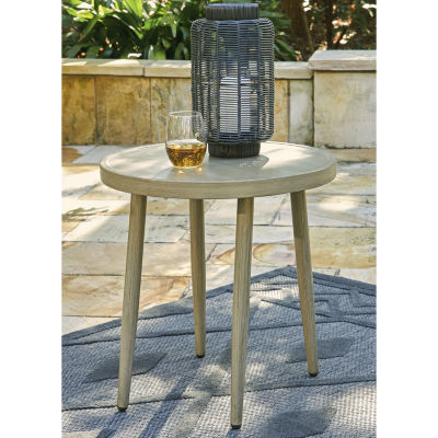 Signature Design by Ashley Swiss Valley Weather Resistant Patio Side Table