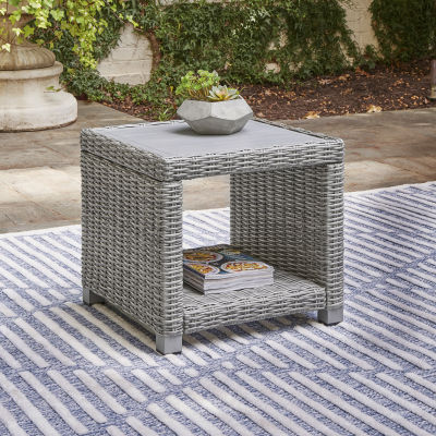 Signature Design by Ashley Naples Beach Weather Resistant Patio Side Table