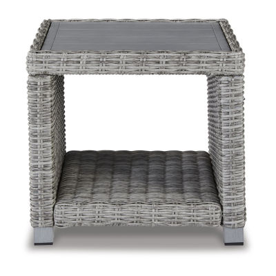 Signature Design by Ashley Naples Beach Weather Resistant Patio Side Table