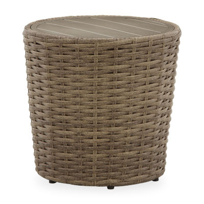 Signature Design by Ashley Sandy Bloom Weather Resistant Patio Side Table