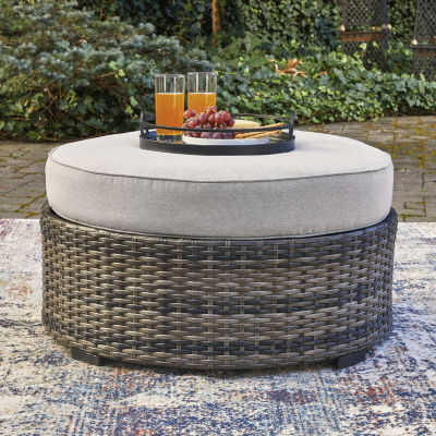 Signature Design by Ashley Harbor Court Cushioned Patio Ottoman