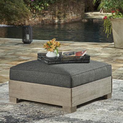 Signature Design by Ashley Citrine Park Cushioned Patio Ottoman