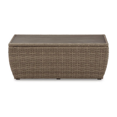 Signature Design by Ashley Sandy Bloom Weather Resistant Patio Coffee Table