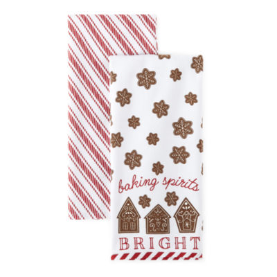 North Pole Trading Co. Fa La La Plaid 2-pc. Kitchen Towel, Color: Multi -  JCPenney