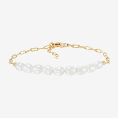 Dyed White Cultured Freshwater Pearl Strand Bracelets