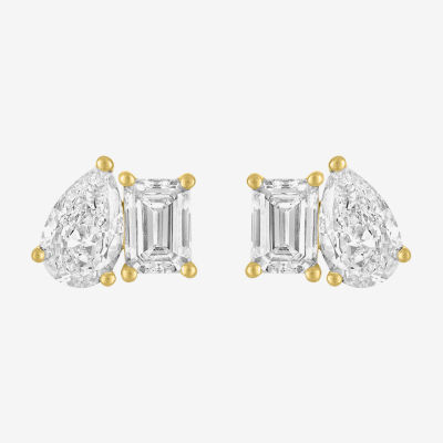 Diamond Addiction (G-H / Si2-I1) 2 CT. T.W. Lab Grown White Diamond 10K Gold Pear Stud Earrings