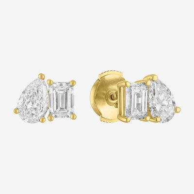 Diamond Addiction (G-H / Si2-I1) 2 CT. T.W. Lab Grown White Diamond 10K Gold Pear Stud Earrings