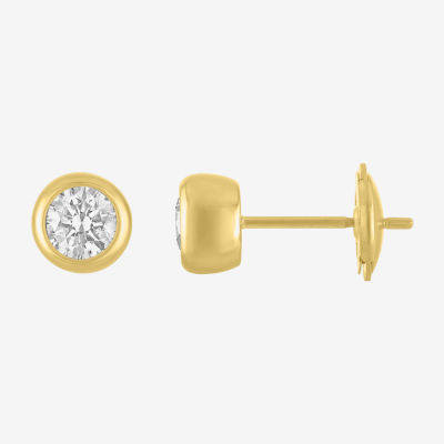 Diamond Addiction (G-H / Si2-I1) 1 CT. T.W. Lab Grown White Diamond 14K Gold 7mm Round Stud Earrings