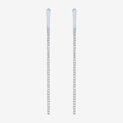 Diamond Addiction (G-H / Si2-I1) 1/3 CT. T.W. Lab Grown White Diamond 10K White Gold Drop Earrings