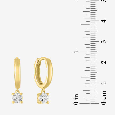 Diamond Addiction (G-H / I1-I2) 1/3 CT. T.W. Lab Grown White Diamond 10K Gold Round Hoop Earrings