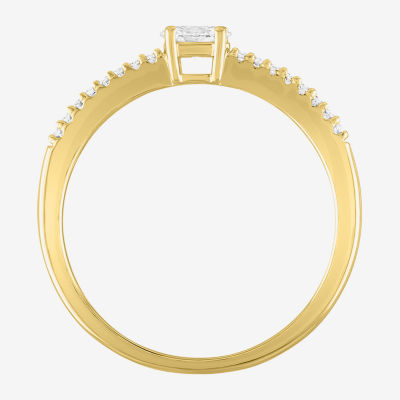 Diamond Addiction (G-H / Si2-I1) Womens 1/4 CT. T.W. Lab Grown White Diamond 10K Gold Stackable Ring