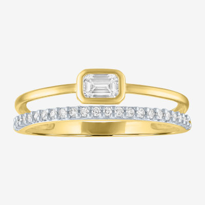 Diamond Addiction (G-H / Si2-I1) Womens 1/ CT. T.W. Lab Grown White 10K Gold Cocktail Ring