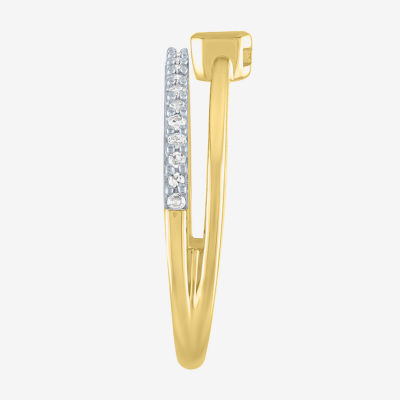 Diamond Addiction (G-H / Si2-I1) Womens 1/ CT. T.W. Lab Grown White 10K Gold Cocktail Ring