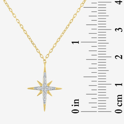 Yes, Please! North Star (G-H / I1-I2) Womens 2-pc. Diamond Accent Lab Grown White Diamond 14K Gold Over Silver Star Necklace Set