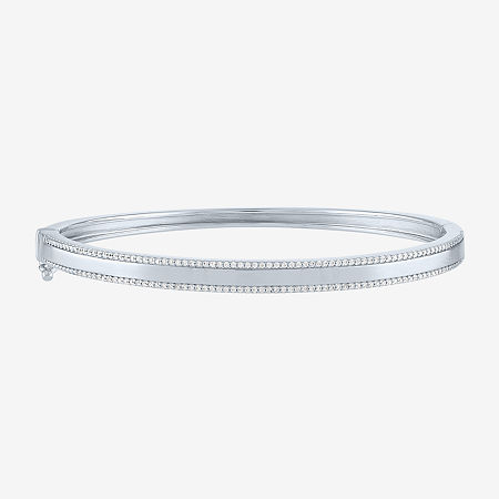 Diamond Addiction (G-H / Si2-I1) 1/2 CT. T.W. Lab Grown White Diamond Sterling Silver Bangle Bracelet, One Size, Silver -  FINE JEWELRY, 29301480018