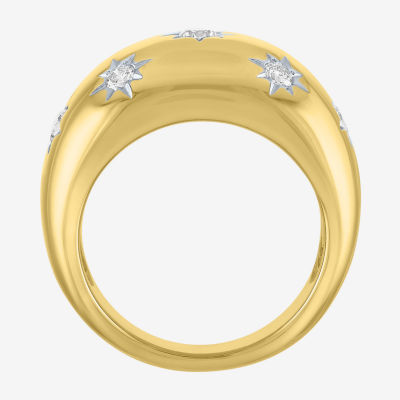 Diamond Addiction North Star (G-H / Si2-I1) 13MM 1/2 CT. T.W. Lab Grown White 14K Gold Over Silver Band