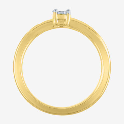 Diamond Addiction (G-H / Si2-I1) Womens 1/10 CT. T.W. Lab Grown White 14K Gold Over Silver Cocktail Ring