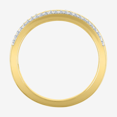 Diamond Addiction (G-H / Si2-I1) Womens 1/7 CT. T.W. Lab Grown White 14K Gold Over Silver Cocktail Ring